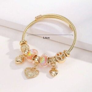 Elegant Gold plated Charm Bracelet